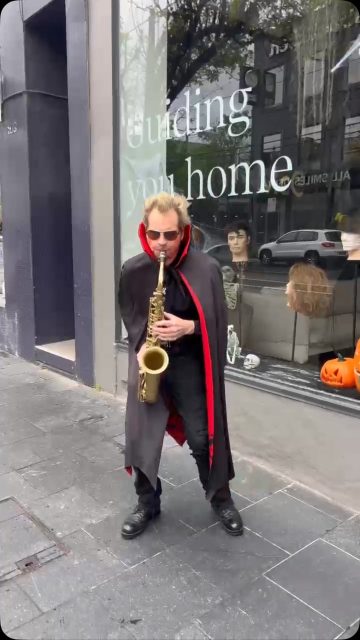 A vampire with a saxophone? Must be Halloween on Toorak Road. 🧛🎷

A few unexpected characters joining our South Yarra locals today. Happy Halloween!