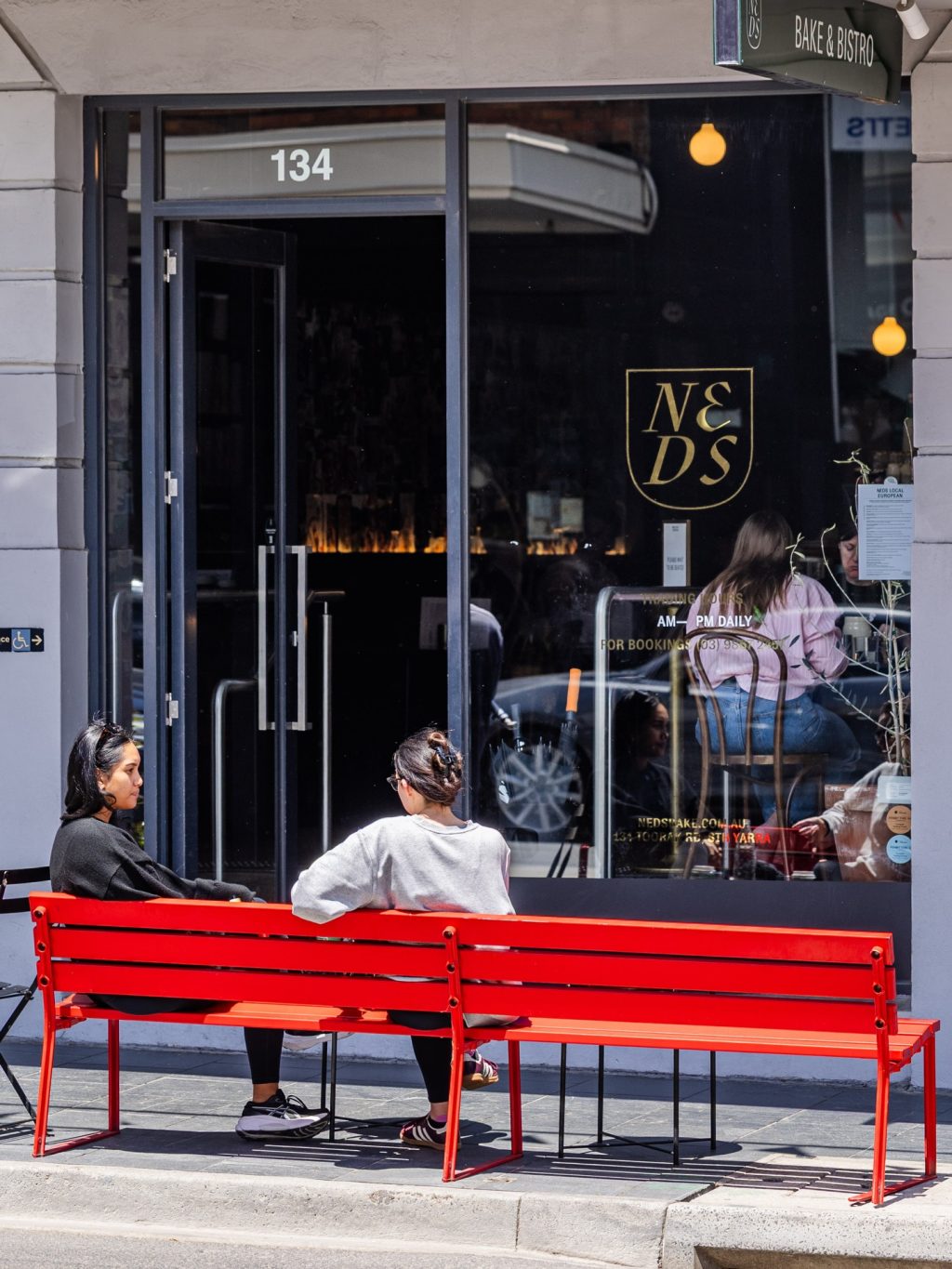 Neds on Toorak Road - sun out, bench seats busy, coffee flowing.
A classic South Yarra scene: friends catching up on the red bench out front while the day hums along inside.

Whether it’s a slow breakfast, a quick bite between errands, or a mid-afternoon pick-me-up, Neds keeps the street moving.
Good food, good coffee, good company - right in the heart of the Toorak Road South Yarra.

📍 Neds 134 Toorak Road South Yarra

#ToorakRoadSouthYarra #SouthYarraEats  #NedsSouthYarra