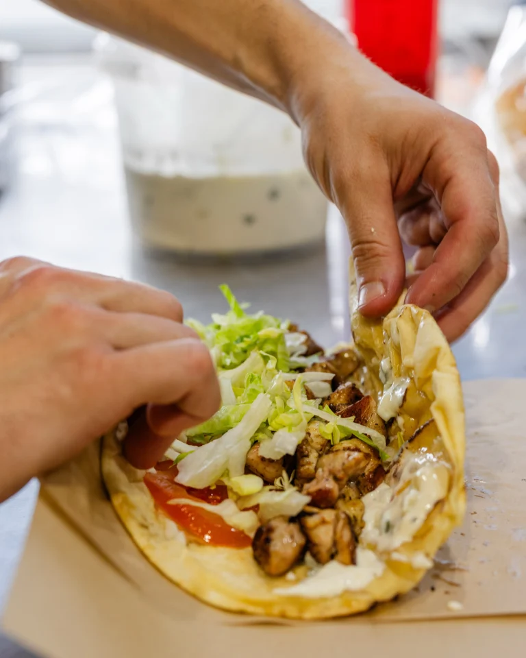 Sometimes only a souvlaki will do.
The kind wrapped tight in paper, eaten slightly too fast, while the street keeps moving around you.

Beluga doing exactly what cold Melbourne evenings call for.