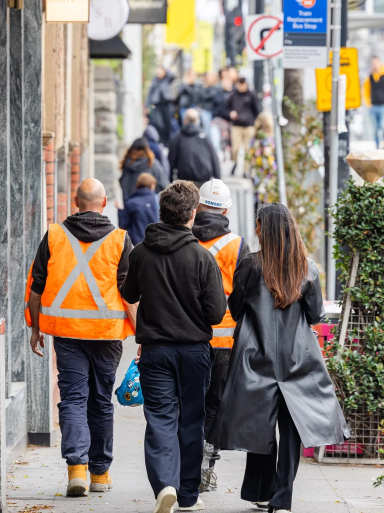 Some days the street belongs to shoppers.
Some days it belongs to tradies. Most days, it belongs to everyone.

That’s the rhythm of Toorak Road. People heading to work, meeting for coffee, picking up lunch, running errands, building things, buying things, and getting on with the day.

A street feels alive when all of those stories share the same footpath.
